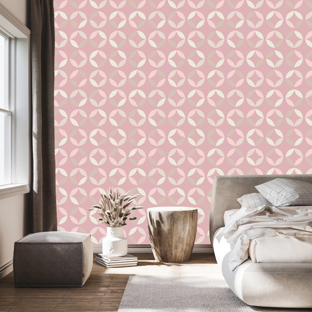 Geometric pastel pattern wallpaper for living room and bedroom 50x1000