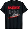 WWII German Naval Bismarck Battleship TShirt Summer Cotton ONeck Short Sleeve Mens T Shirt New S3XL