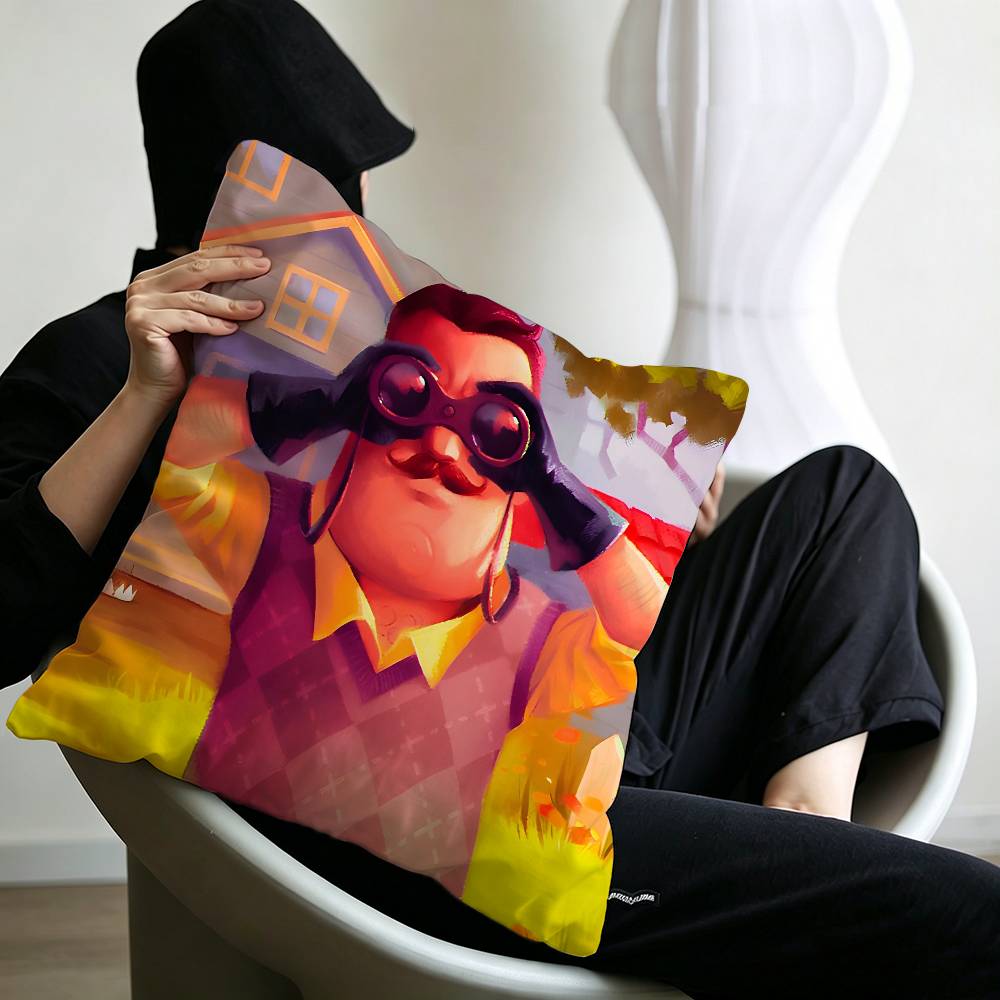 Game Hello NNeighbor  Cushion Cover Car Throw Pillow Case For Sofa Car Christmas Gift xcm xcm