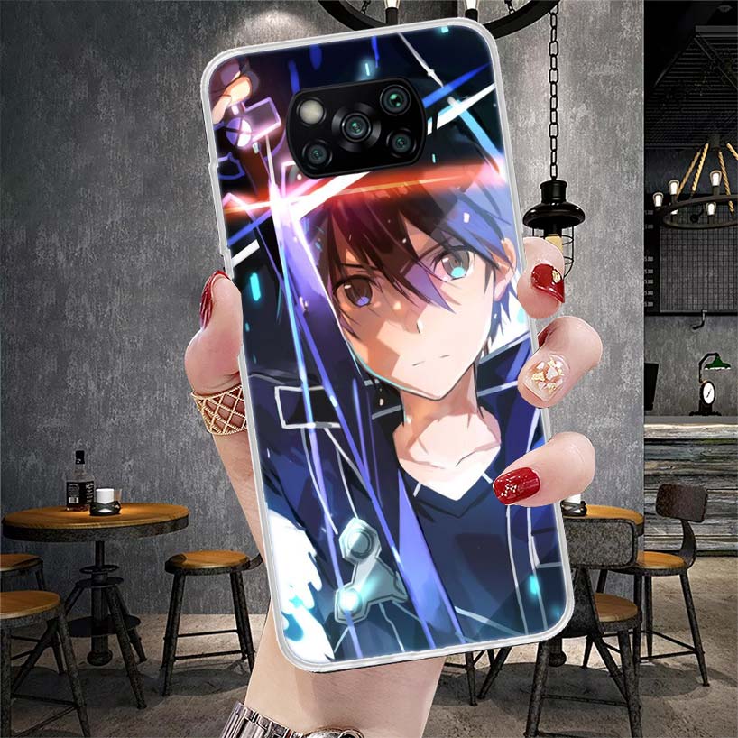 Sword Art Online Anime Soft Phone Case For Xiaomi Redmi 15C 15 13C 13 Poco X5 X6 X7 F7 Ultra M7 12C 12 10 10C 9C 9A 9T 9 Fundas