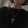 Cross Pendant Necklace Gothic Punk Jewelry Alloy Geometric For Women