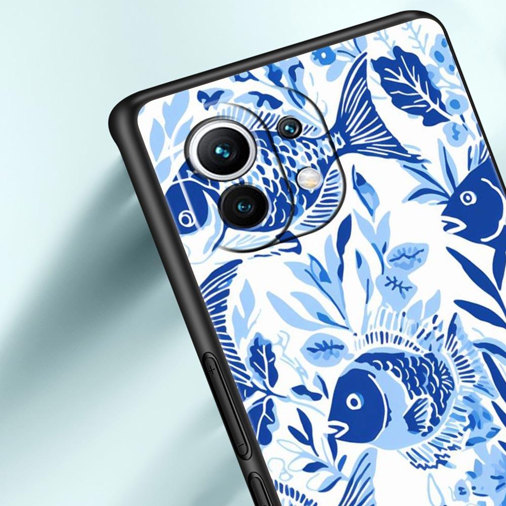 Blue Ocean Fish Phone Case Cover for Xiaomi Mi 17 15 14 13 12 11 Ultra 15T 14T 13T 12T 11T Pro Lite 5G Soft TPU Shell Fundas Bag