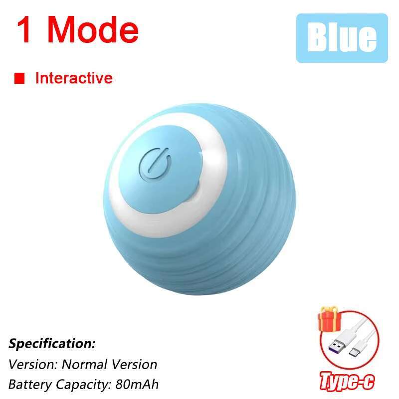 Smart Dog Interactive Ball Toys Automatic Rolling Ball Rechargeable Electric Pet Interactive Toy Dog Cat Training Imitate Mouse