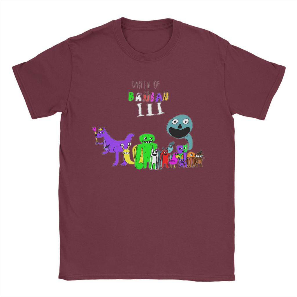Casual Garten of Banban 3 Characters TShirt for Unisex Crewneck Cotton T Shirt  Short Sleeve Tees Summer Clothing
