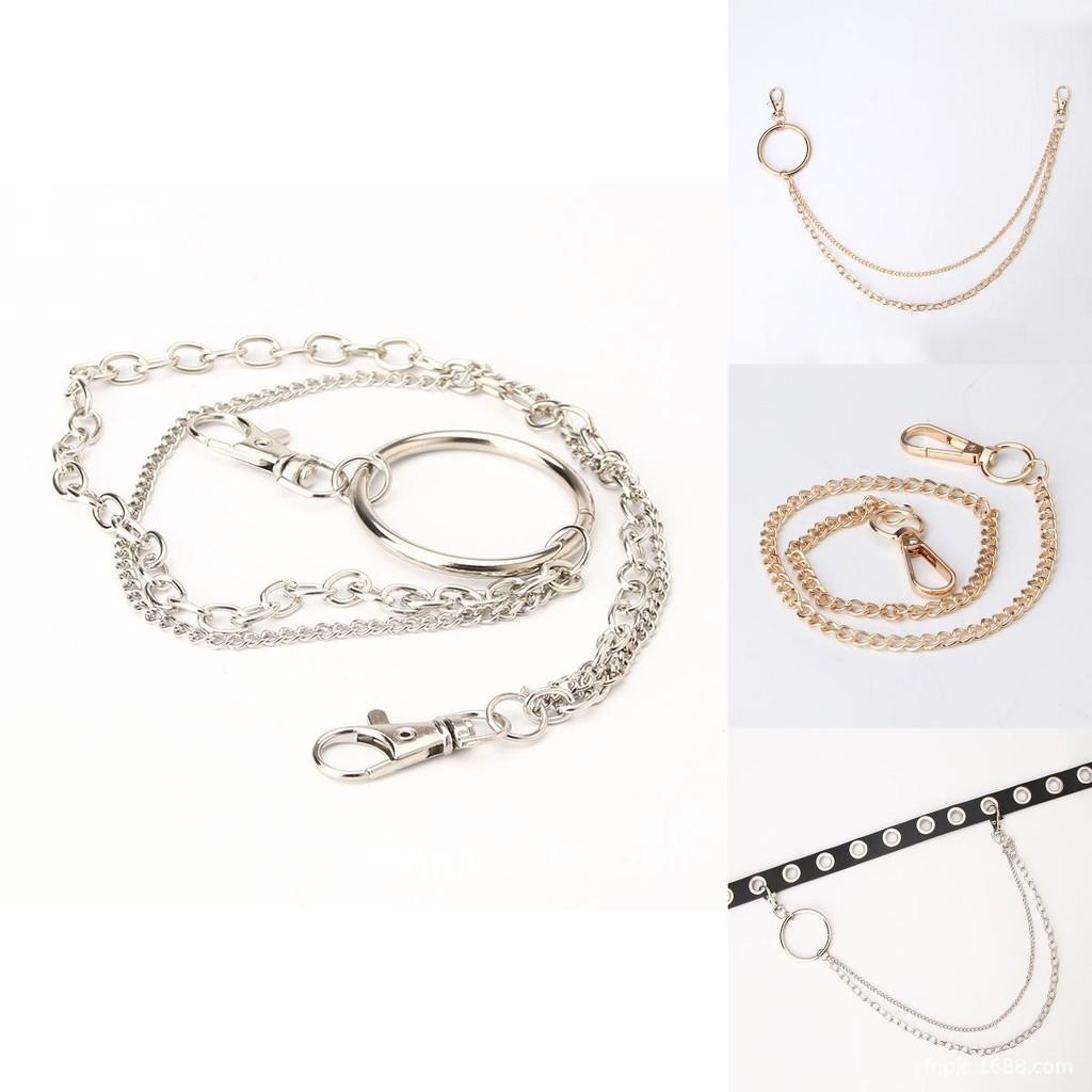 European Style Silver And Gold Chain Belt With Electroplated Finish For Men Women