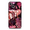 Capa de celular Genshin Impact Luxury para iPhone 13, 15, 14, 12, 11 Pro Max, XR, X SE, XS, 7, 8 Plus, capa protetora preta de silicone macio