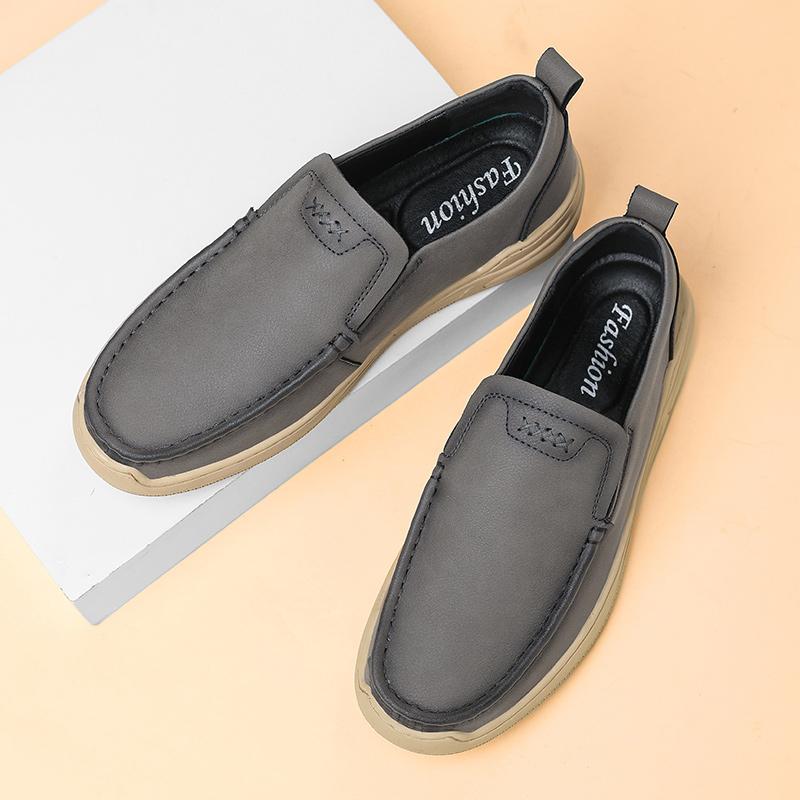 Vintage Style Man Driving Shoes Casual Leather Mens Shoes Breathable Slip On Flats Handmade Moccasins Leisure Walk Male Loafers