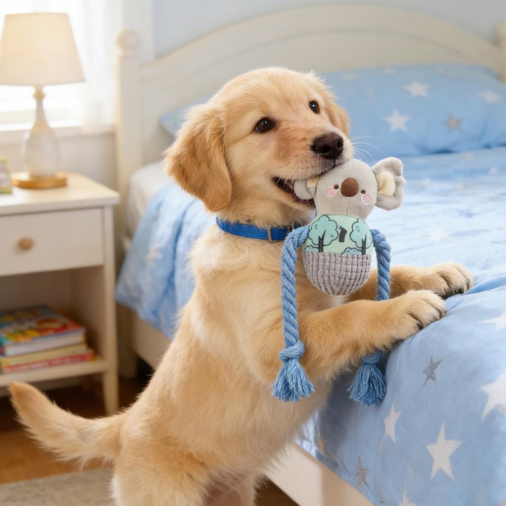 Indestructible Dog Toy, Plush Dog Toys For Aggressive Chewers, Squeaky Chew Toy For Small Medium Large Dogs Puppy Teething Toys