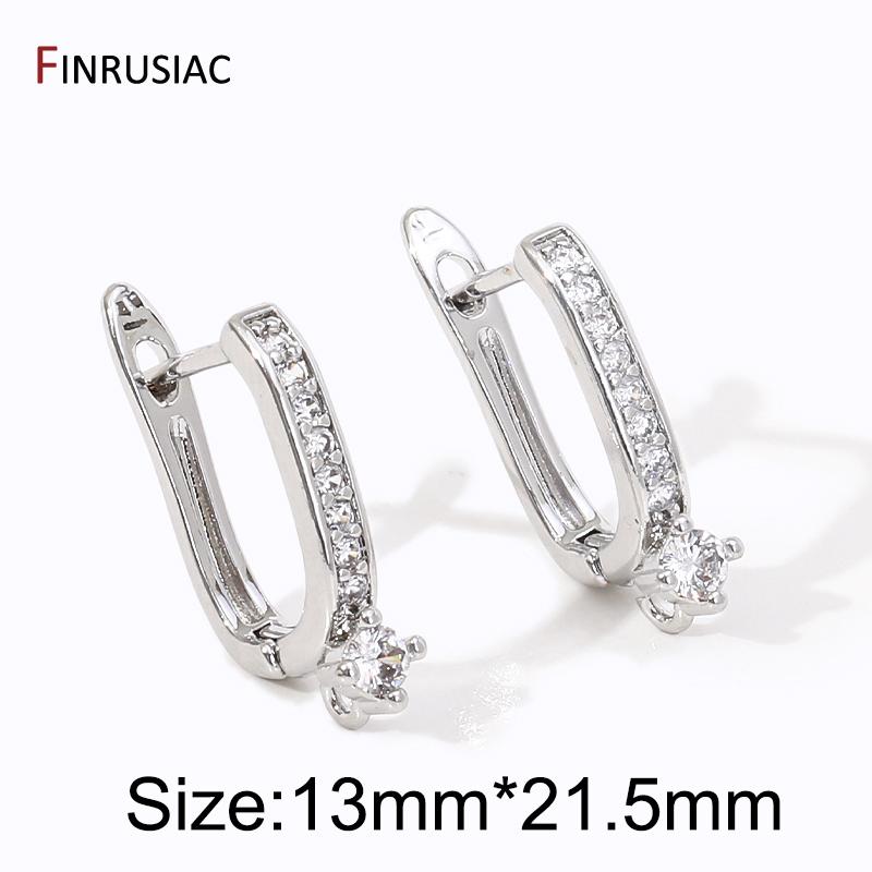 

DIY Women Earrings Making Supplies 18K Gold Plated Brass Shvenzy Ear Wire Fasteners Earring Hooks Jewelry Making Accessories 1 pair