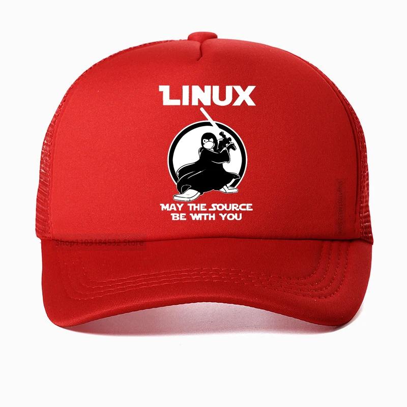 Cool Unisex hat Linux May The Source Be With You Baseball Cap Unisex Penguin Programmer Developer Programming Coding Nerd hats Adjustable