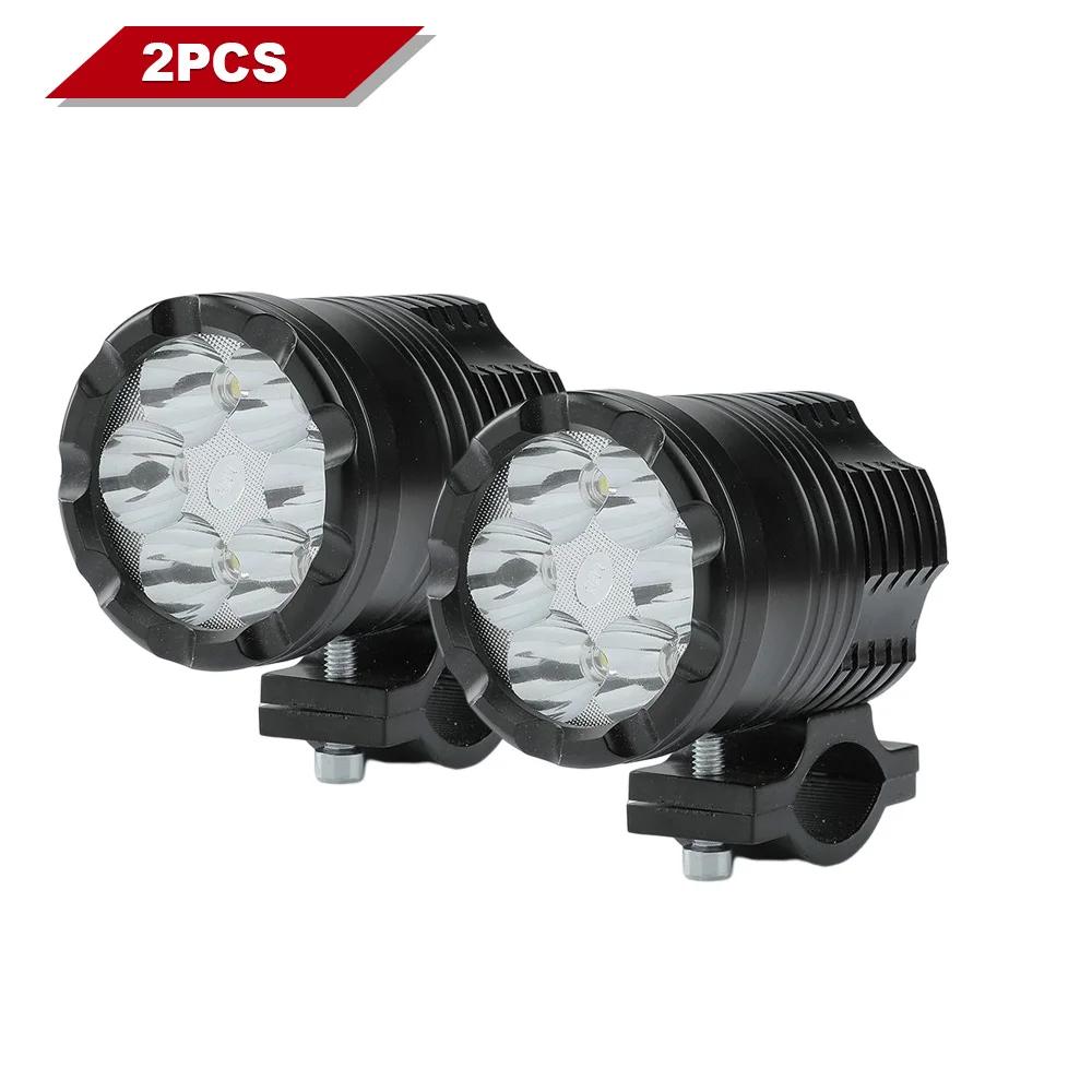 Additional Headlights for Motorcycle Auxiliary Spotlights Universal Moto Driving Fog Lights High Low Flash Beam for ATV Scooter