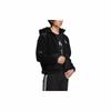 Adidas Originals Logo Patch Hooded Sherpa Fleece Jacket Unisex Black
