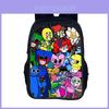 Mochila Infantil Rainbow Friends com Material de Poliéster e Design Espaçoso Para Escola e Uso Diário