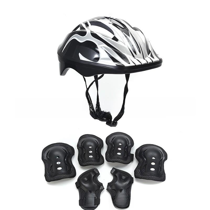 Childrens Safety Helmet Set For Roller Skating With Foam Padding And Knee Protectors For Kids Sports Activities