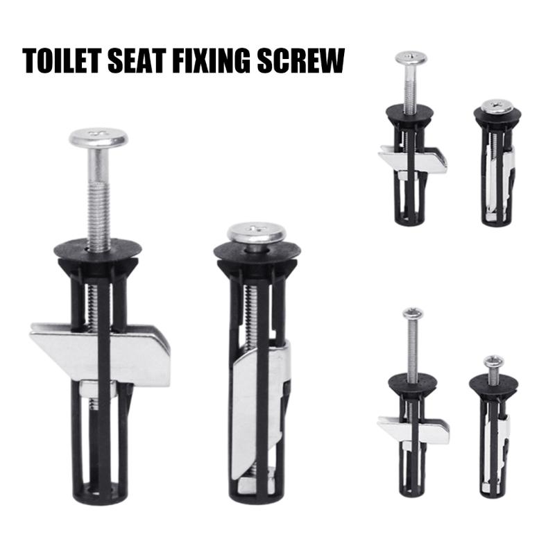 Toilet Seat Fastener Set Waterproof Stainless Steel Mounting Bolts with Expansion Sleeves and Washers, 2 Piece Set for Bathroom Repair