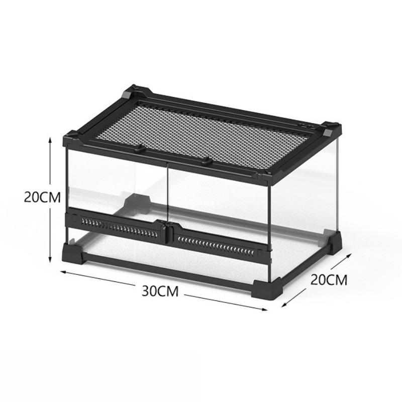 

Glass Lizard Terrarium Lizard Supplies Large Reptile Terrarium Home Transparent Double Door Tempered Glass Reptile Breeding Cage