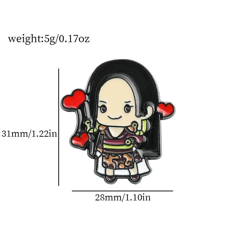 Q Version ONE PIECE Peripheral Luffy Metal Brooch Animation King of Navigation Sauron Choppa Two-dimensional Cute Badge