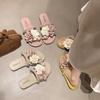Retro flower fairy wind cool slippers female outer wear summer new comfortable slippers vacation slippers female