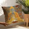 Buddhist Religious Art Pillow Case Linen Cushion Covers For Decorative Sofa Home Pillows Case Car Chair Pillows Cases