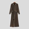 INCERUN Men Long Sleeve Belt Casual Flimsy Long Zipper Rompers Jumpsuits