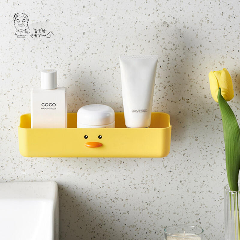 Bebeduck bathroom shelf, non-perforated washbasin, bathroom straight shelf