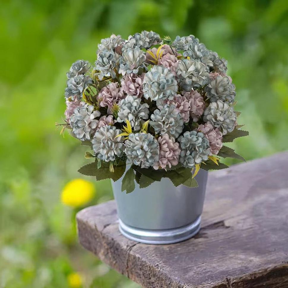 Artificial Flowers Silk Hydrangea Hot Sale Wedding Bridal Bouquets Home Holiday Outdoor Garden Bonsai Gifts Boxes Festival Decor