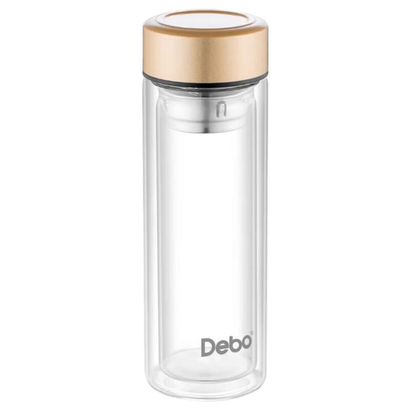 Debo Double Wall Borosilicate Glass Tea Cup with Infuser