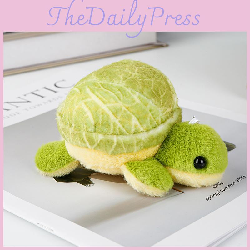 Turtle Green Animal Plush Toy Keychain Pendant Bag Decor For Gift And Collection