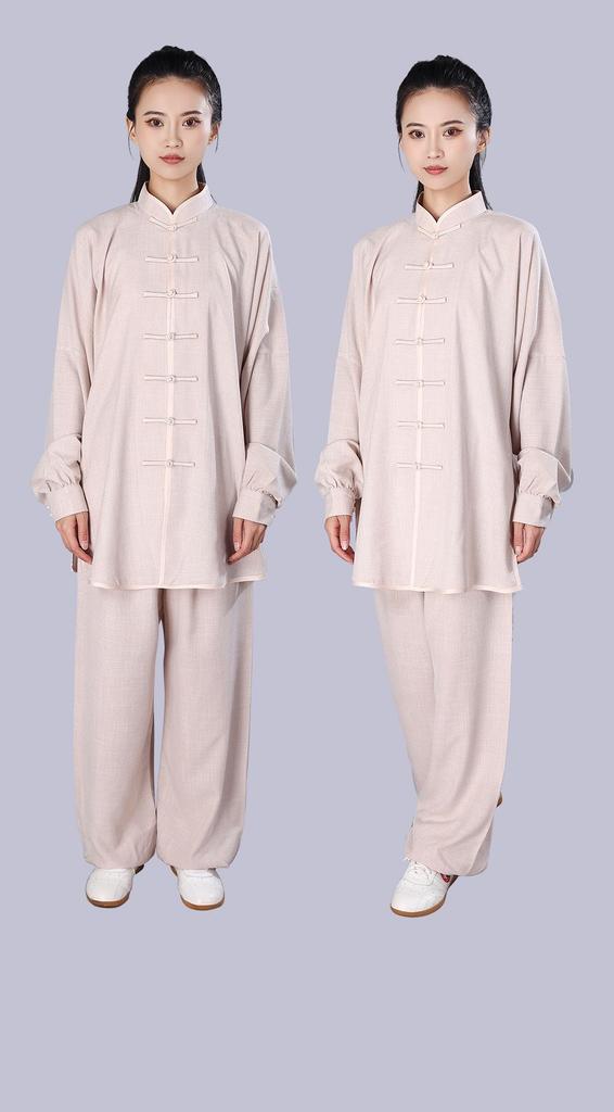 Tai Chi Anzug für Damen: Bestickte Frühjahrs-Herbst Performance & Trainingskleidung, Neuer Chinesischer Langer Mittellanger Stil