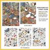 1 Scene Card 3 Sticker Sheets Layered Scene DIY Sticker Set Scrapbook Stickers  DIY Craft