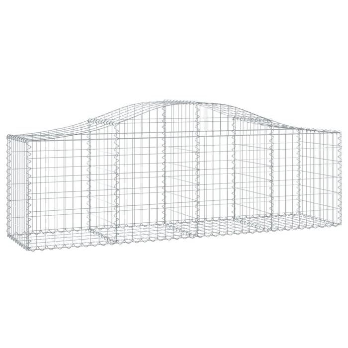 Paniers à gabions - Maison Exclusive - arqués 5 pcs - 200x50x60/80 cm - fer galvanisé 3,5 mm