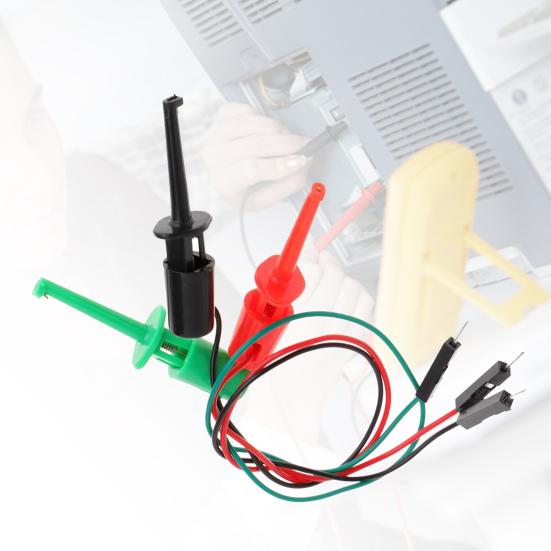 Testare de tranzistori 3 buc. Cârlige Clipuri de testare tip cârlig Instrumente de testare cu cap masculin Lucru de testare electrică