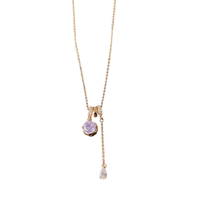 Exquisite Niche Fashion Light Luxury Ice Flower Rose Tassel Necklace