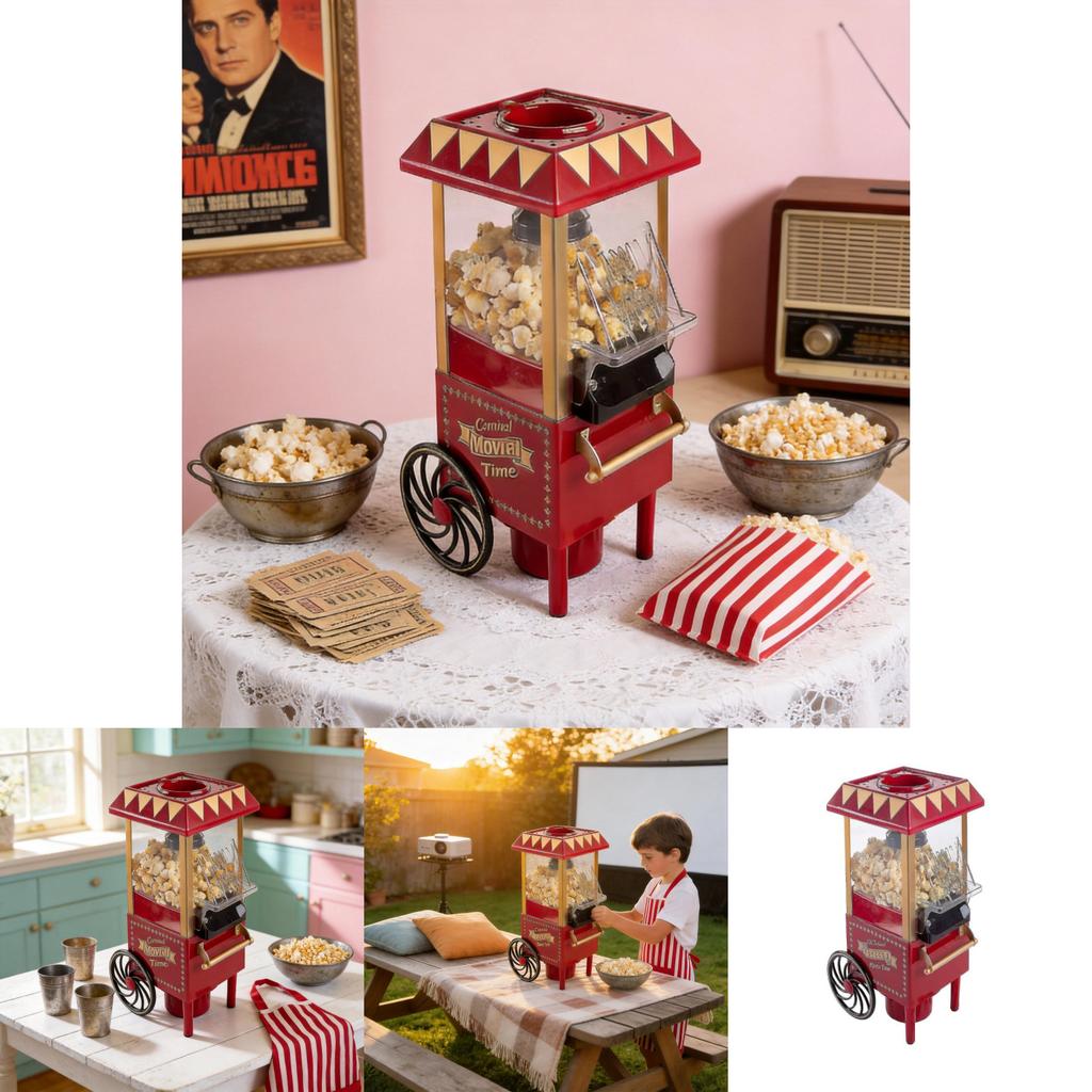 Pony Car Popcorn Machine With Electric Heating For Childrens Play And Party Fun