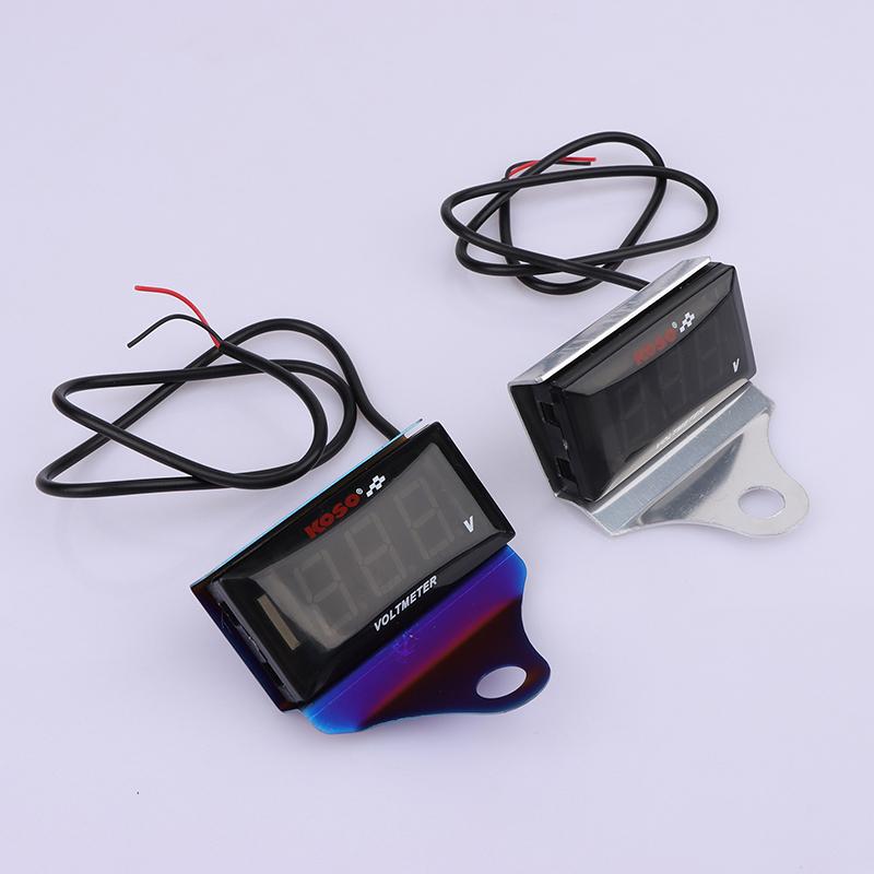 Motocykl DC 12-150V Digitální voltmetr LED displej Vodotěsný tester napětí Měřič stavu baterie S držákem