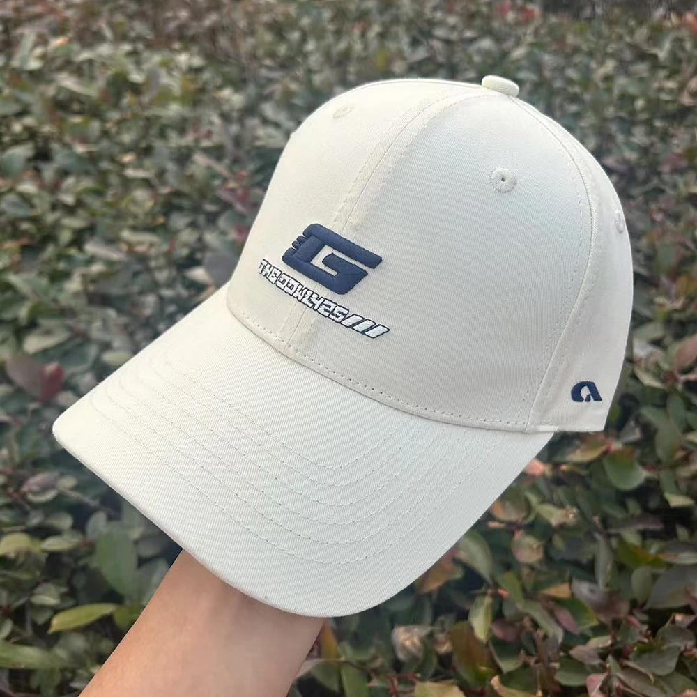 

Fashion Letter G Embroidery Baseball Caps For Men Big Head Outdoor Sport Dad Hat Women Hip Hop Streetwear Snapback cap 54-62cm бежевый