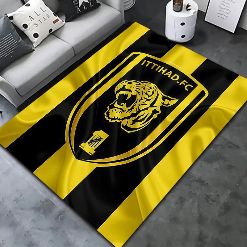 Al-Ittihad FC Carpet Rug for Living Room Bedroom Home Sofa Decoration,Kids play Non-slip Floor Mat