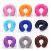 Promotional Inflatable U-Shaped Travel Neck Pillow with Plush Outerwear