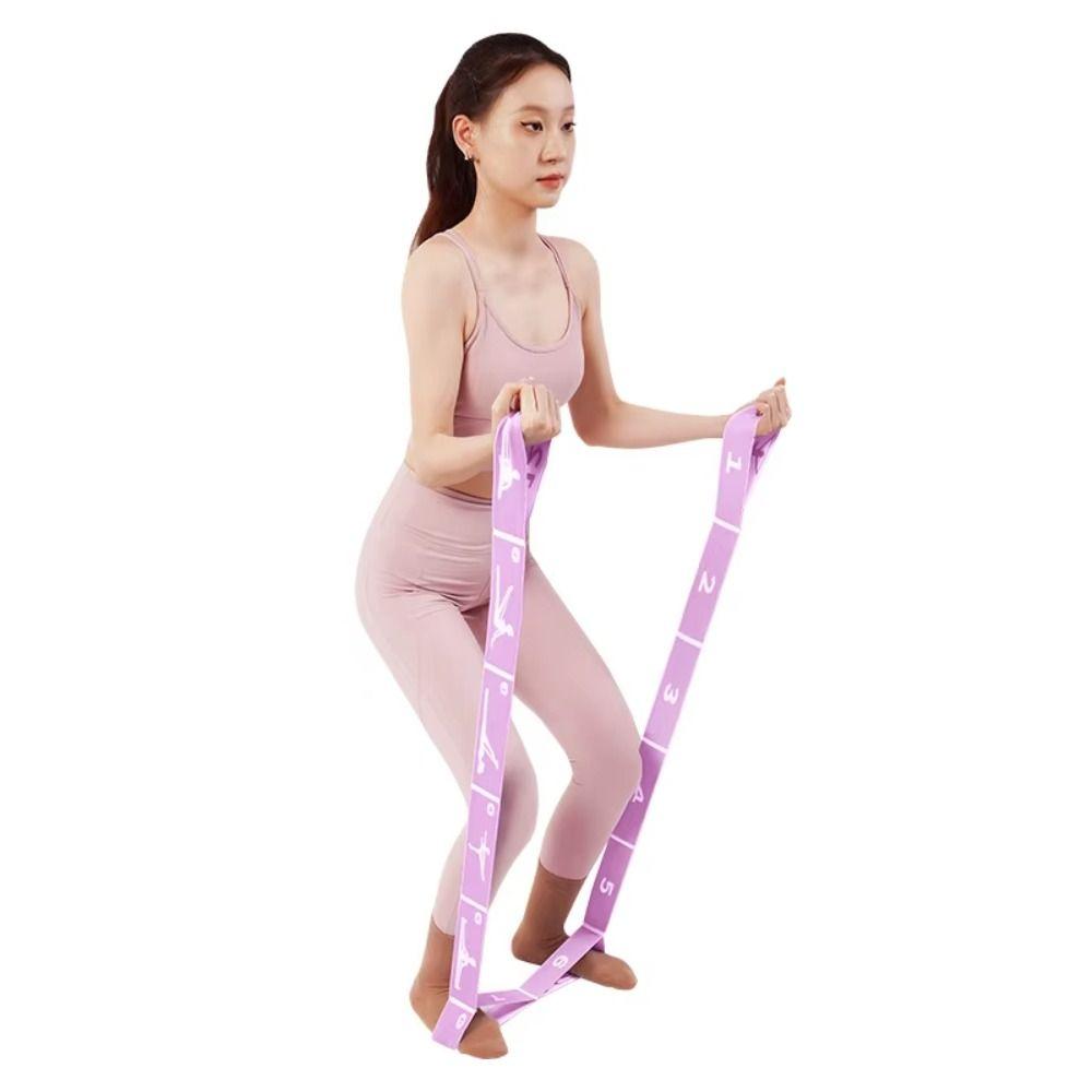 Stretch Strap Yoga Pilates Resistance Band Nylon Fitness Exercise Pull Strap  Open Back Practice