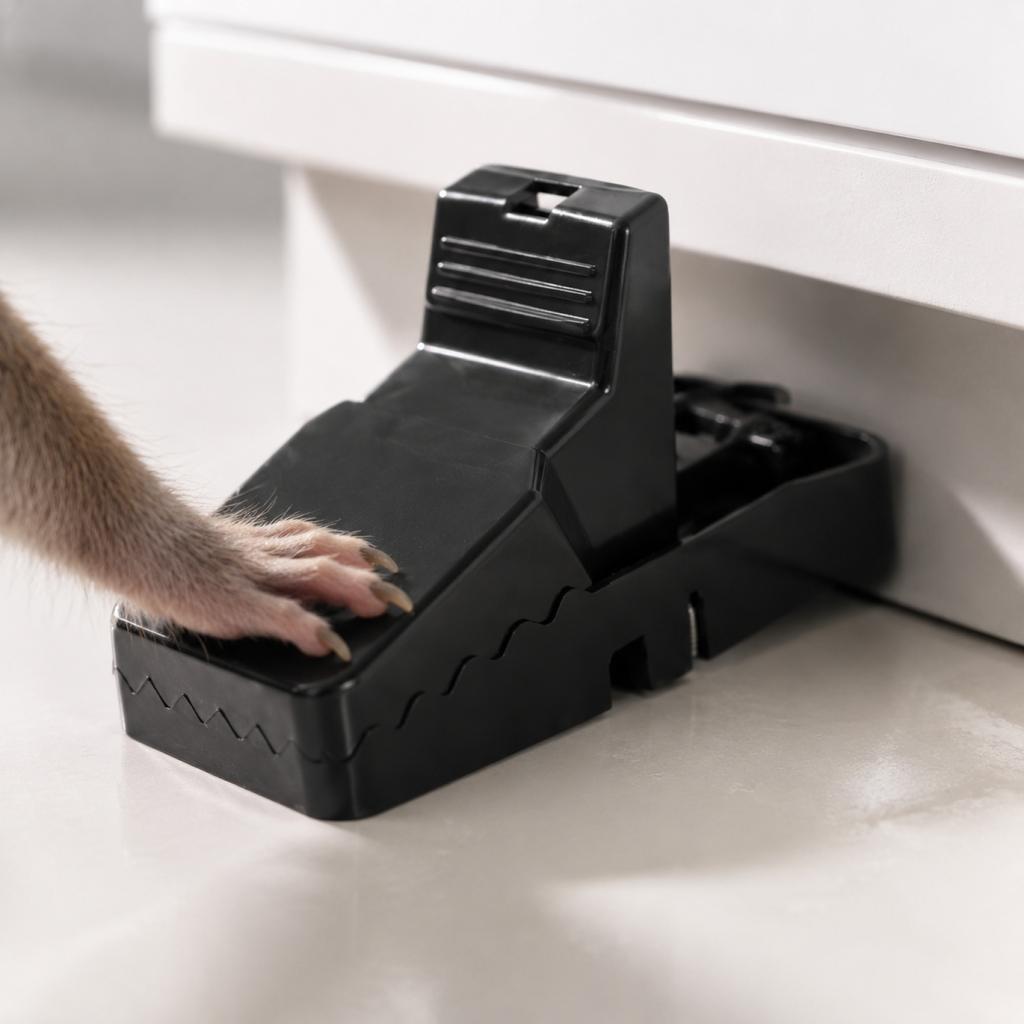 4pc Plastic Mouse Traps Reusable Household Rodent Catchers Snap Trap Pest Control Devices for Indoor and Outdoor Use