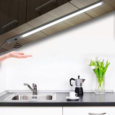 USB 5V LED Unterschrankleuchten für die Küche mit Handscan-Bewegungssensor, Aluminium-Stablampe für Badezimmer, Schlafzimmer, Lesebuchbeleuchtung