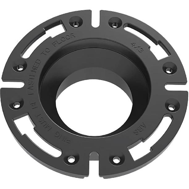 Universal Replacement RV Toilet 3 Floor Flange Black