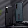 Metall-Ständer-Hülle für Sony Xperia 1 5 10 III 5 II 10 IV Schlichte PU-Leder Stoßfeste Hülle für Xperia 1 IV 5 IV XQ-CT54
