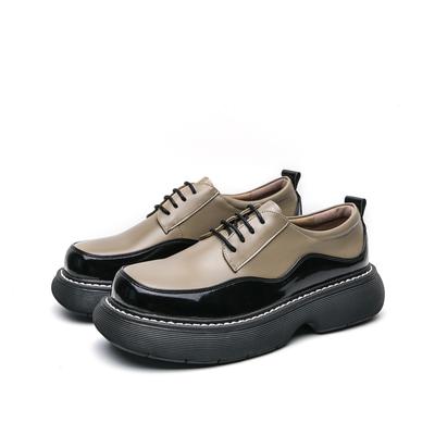 Fashion 2025 New Men Korea Leather Platform Oxfords Outdoor Casual Leather Business Shoes High Quality Lace-Up Formal Dress Office Shoes