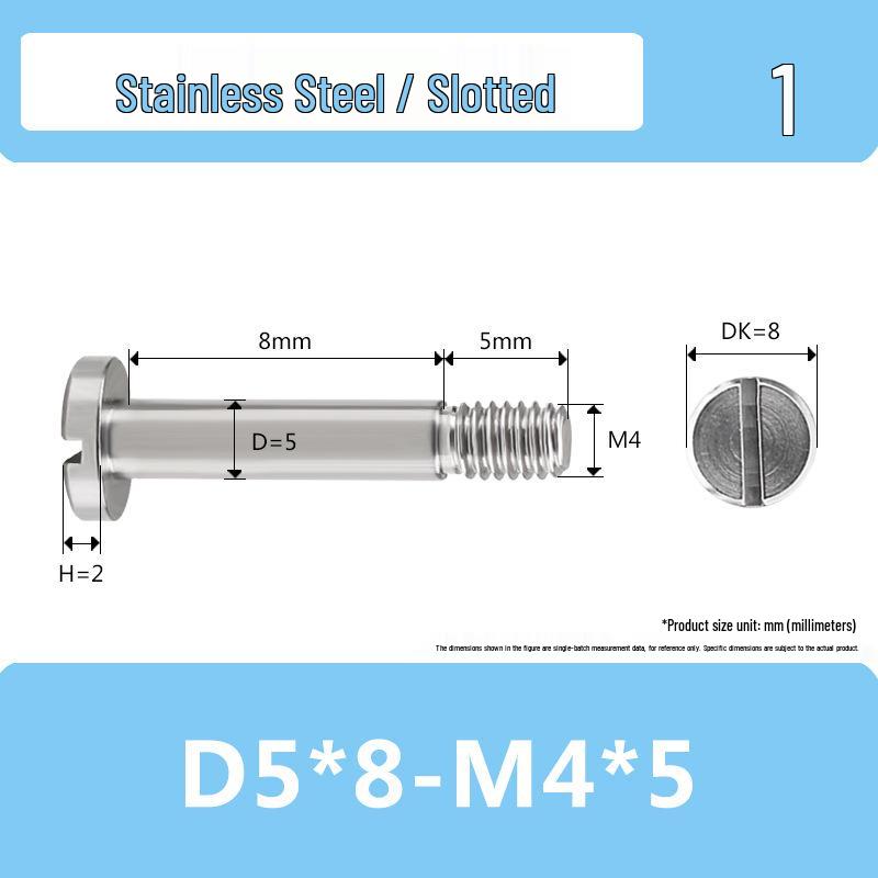 Stainless Steel M4*D5D6 Slotted Shaft Sleeve Screw with Partial Thread and Plain Rod