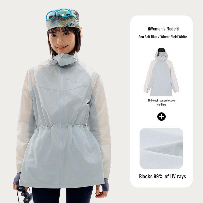 Tantuo Women s Mid-Length UV Protection Lightweight Windbreaker Jacket XL