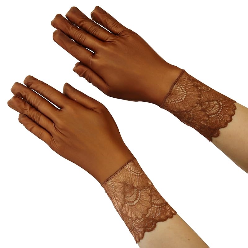 

[Black Omen] gloves cosplay 8 colors in total glove Lace (6723-brown, free size) bs515-f-6723-br