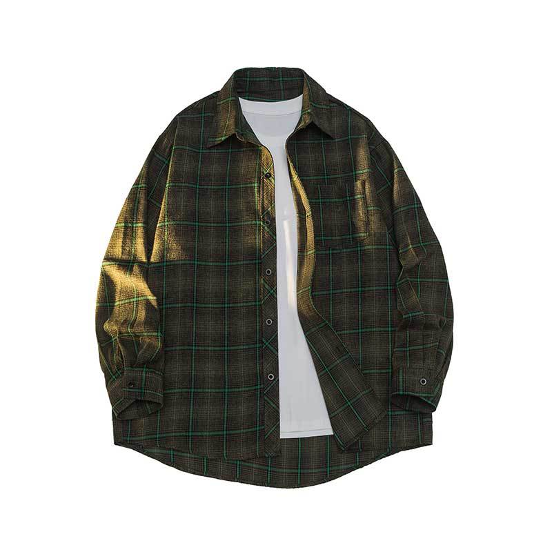 

Мужская клетчатая рубашка с длинным рукавом, свободная куртка, мужская и женская рубашка, универсальная, красивая, мужская волосатая рубашка 3XL