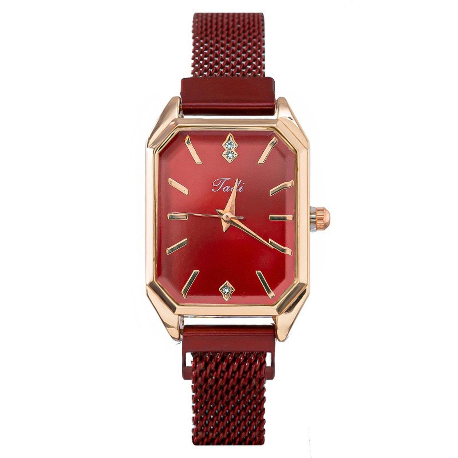 

Women Fashion Leather Watch One Size червоний