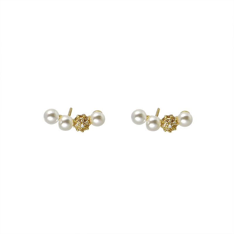 Curved Elegant Stud Earrings - Light Luxury Versatile Design for Women, INS Style Trendy Ear Jewelry
